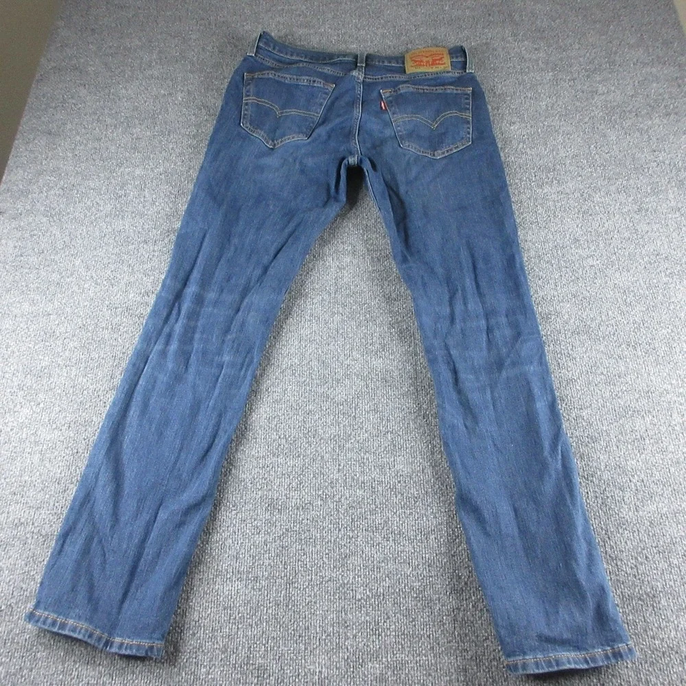 Levis 511 Jeans Mens 32x32 Blue Slim Tapered Medium Wash Stretch Denim Casual